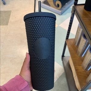 Matte black Starbucks tumbler